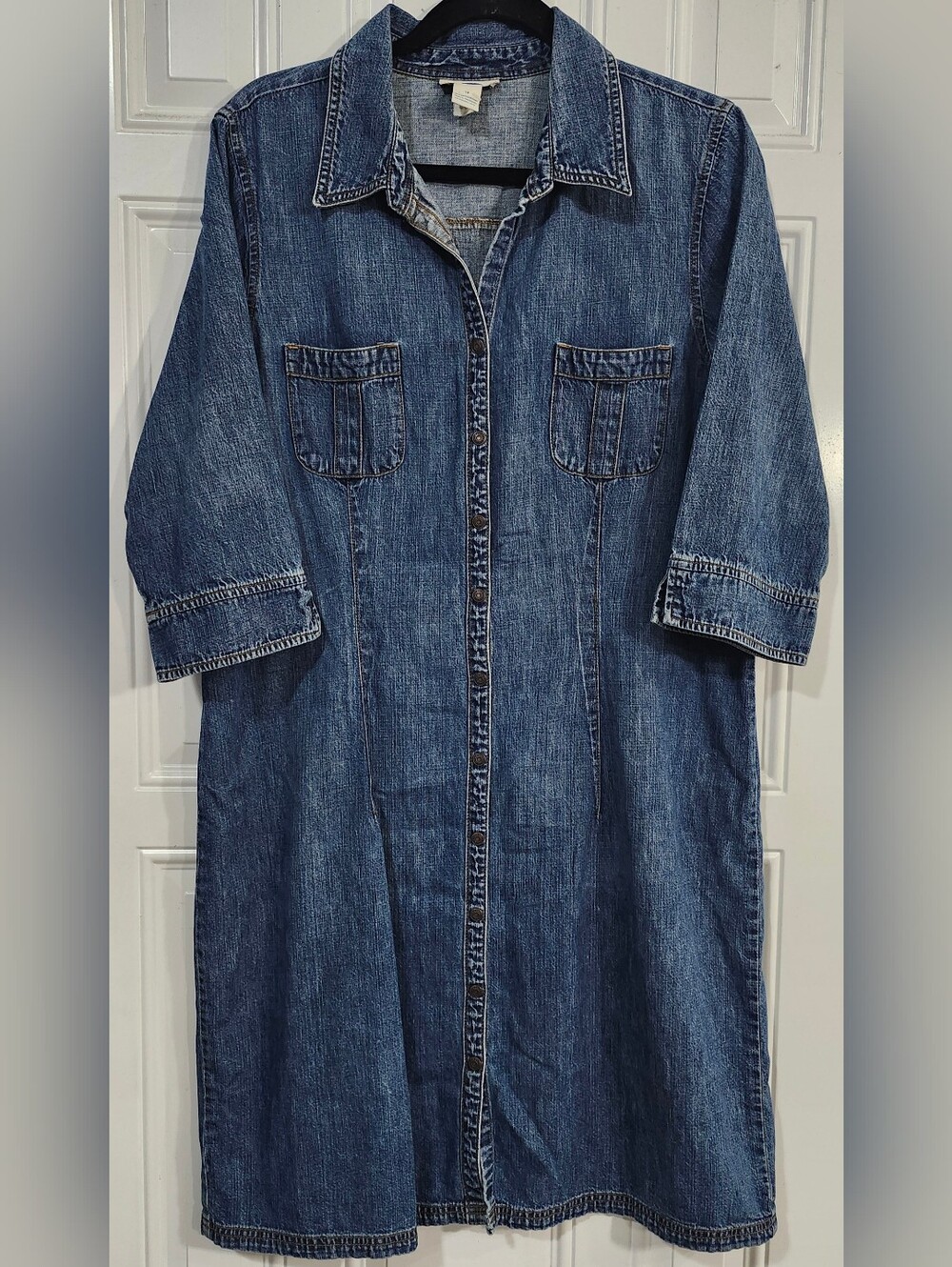 Old Navy Denim Snap Front Dress Women's (Runs Small Like 12/14) See Measurements